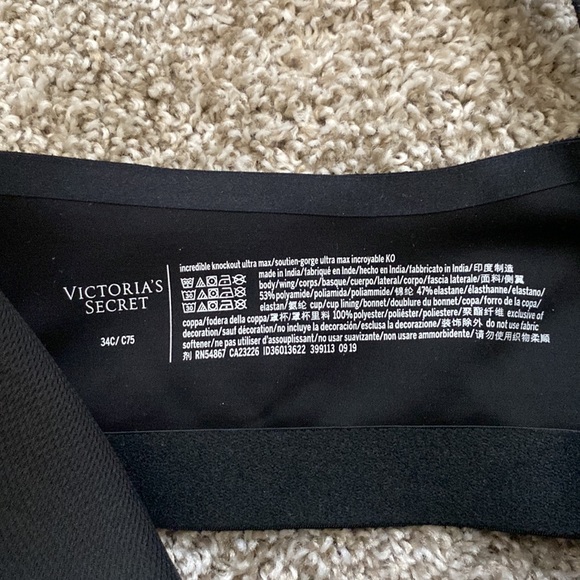Victoria Secret Black Sports Bra | Size 34C - Picture 4 of 5